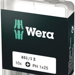 Wera 851/1 DIY Insert Bits PH 1x25mm 10 Pack 072400