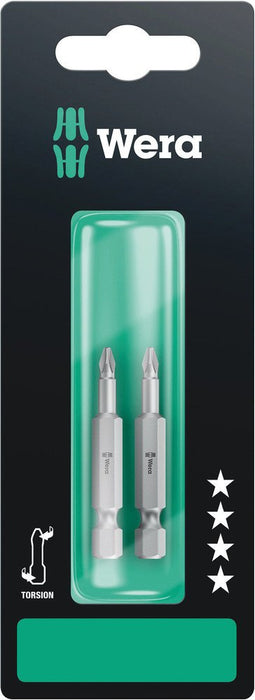 Wera 851/4 Torsion Phillips Bit PH 1x50mm 2 Pce 134380