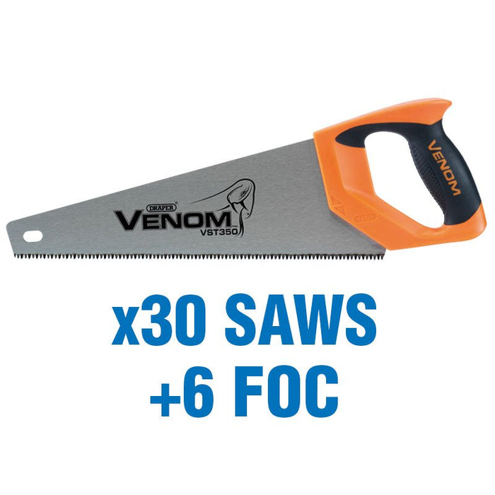 Draper Tools First Fix Draper Venom® Triple Ground Tool Box Saws (added value pack 30 saws + 6 foc)