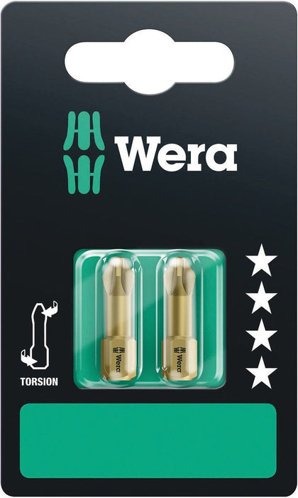 Wera 855/1 TH SB Pozi Bits 2x25mm 2 Pce 073371