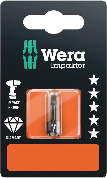 Wera 868/1 Impaktor DC Square-Plus Bit # 2x25mm 073931