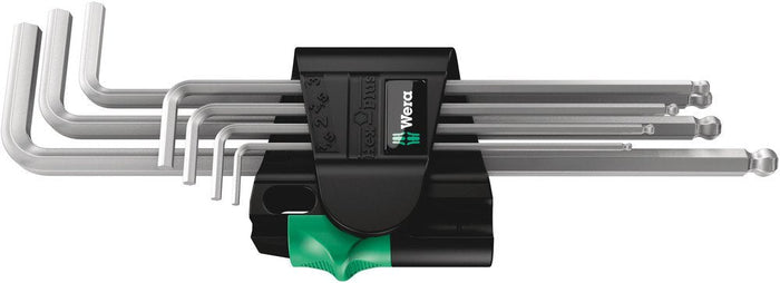 Wera 950/7 Magnetic Chrome Ball End Hex-Plus L-Key Set Metric 7 Pce 022101