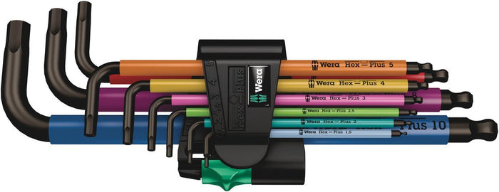 Wera 950/9 Hex-Plus Multicolour L-Key Set Metric 9 Pce 022089