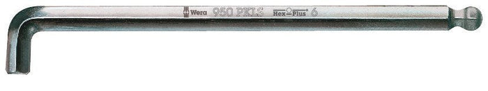 Wera 950 Long Arm Ball End Hex Key Chrome Plated - Metric