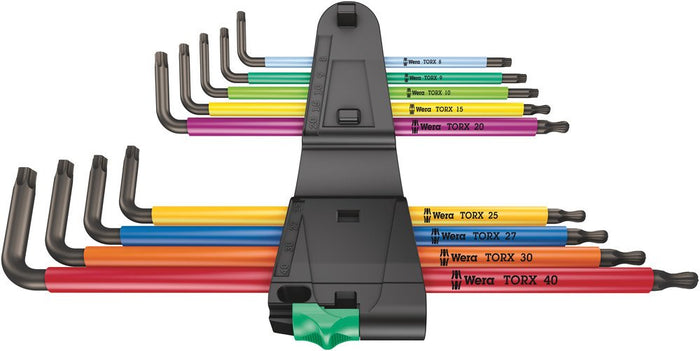 Wera 967/9 Torx Multicolour L-Key Set Long 9 Pce 024480