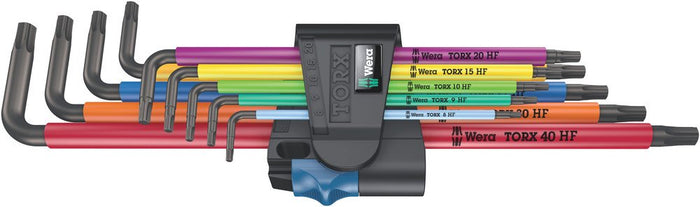 Wera 967/9 Torx Multicolour L-Key Set With Holding Function Long 9 Pce 024470