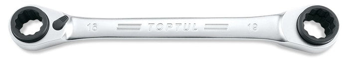 Toptul 4-in-1 Ratchet Double Ring Spanner 8x11-10x9mm