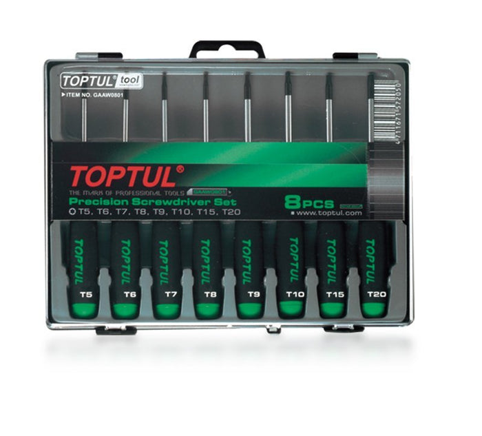 Toptul 8 Pce Precision Torx Screwdriver Set