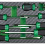 Toptul 9 Pce Screwdriver Set (Modular Insert Tray System)