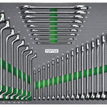 Toptul 37 Pce Combination, Double Open End & Double Ring Spanner Set (Modular Insert Tray System)