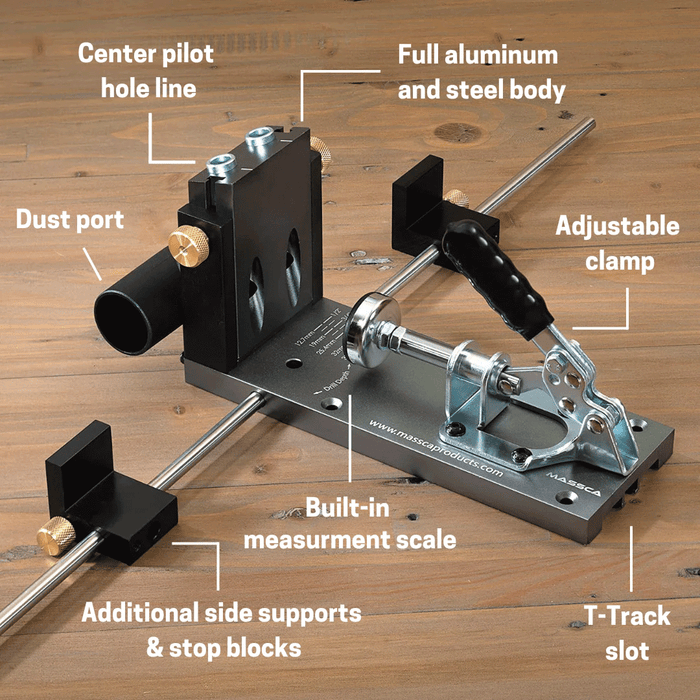 Massca pro aluminum pocket hole jig system online m1