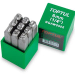 Toptul 9 Pce Number Punch Set 4mm 6.35x59.5mm