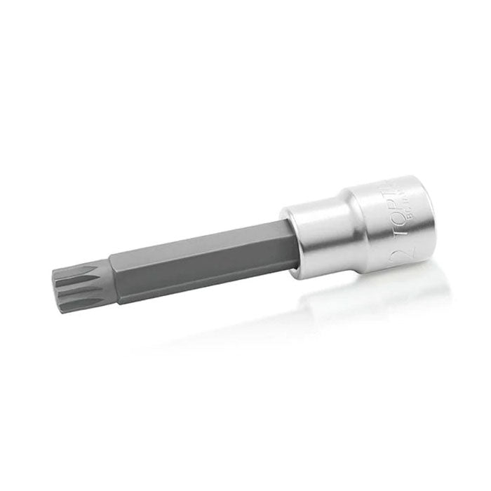 Toptul Extra Long Spline Bit Socket 1/2in Dr. x M14 x 100mm