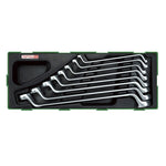 Toptul 8 Pce 75° Offset Double Ring Spanner Set - Metric