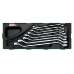 Toptul 8 Pce 45° Offset Double Ring Spanner Set - Metric