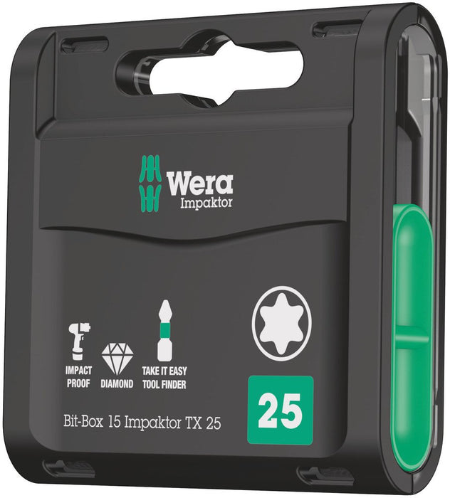 Wera Bit-Box 15 Impaktor Torx TX25 15 Pce 057775