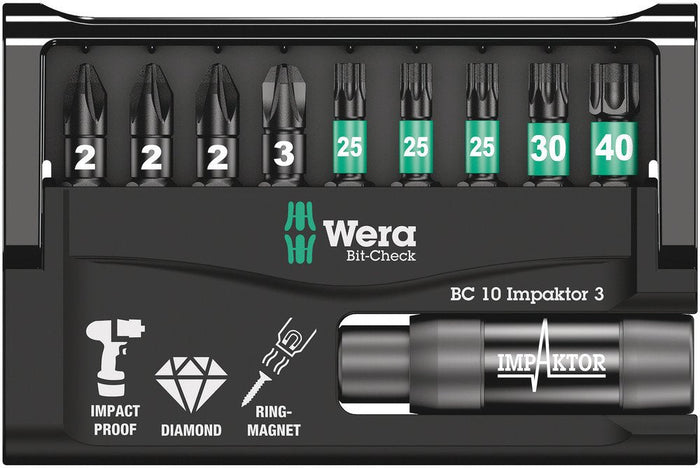 Wera Bit-Check 10 Impaktor 3 10 Pce 057683