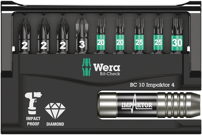 Wera Bit-Check 10 Impaktor PZ/TX Set 10 Pce 057417