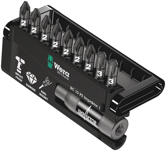 Wera Bit-Check 10 PZ Impaktor 1 10 Pce 057684