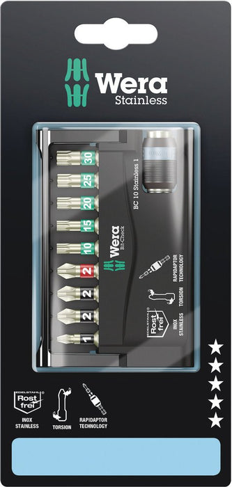 Wera Bit-Check 10 Stainless 1 SB 10 Pce 073630