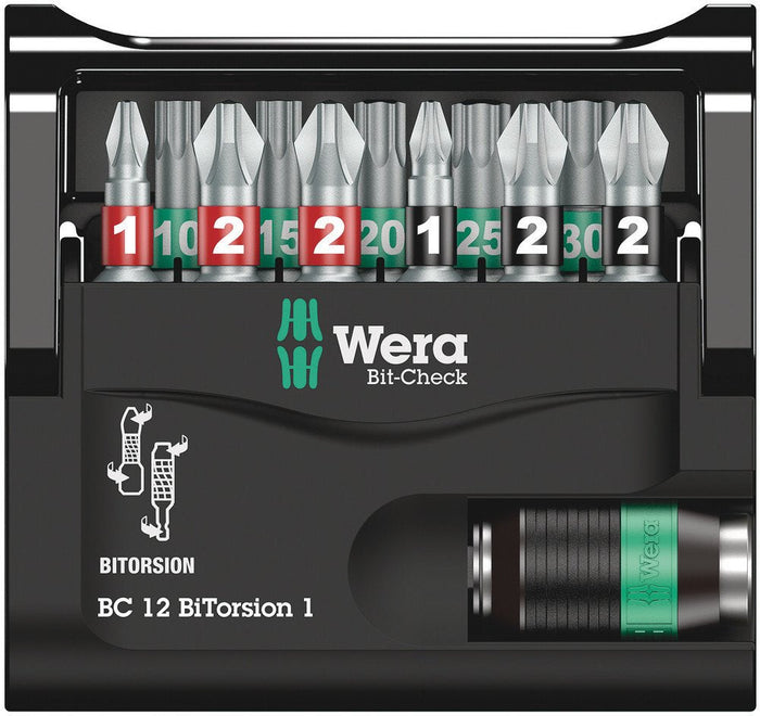 Wera Bit-Check 12 PH/PZ/TX Bitorsion Insert Bit Set 12 Pce 057420
