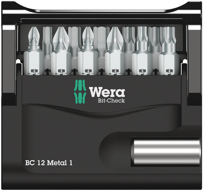 Wera Bit-Check 12 Metal PH/PZ/TX /Hex Insert Bit Set 12 Pce 057424
