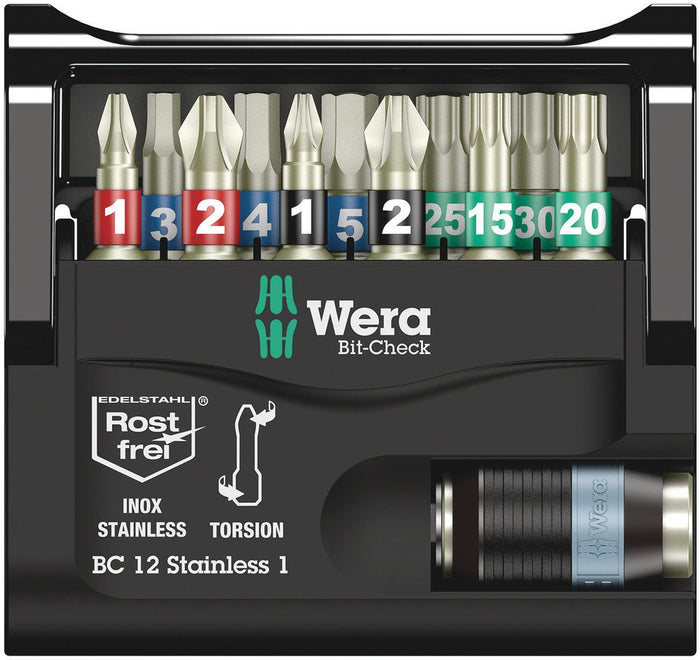 Wera Bit-Check 12 Stainless Bit Set12 Pce 057425