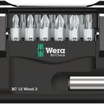 Wera Bit-Check 12 Wood PH/PZ/TX Insert Bit Set 12 Pce 057422
