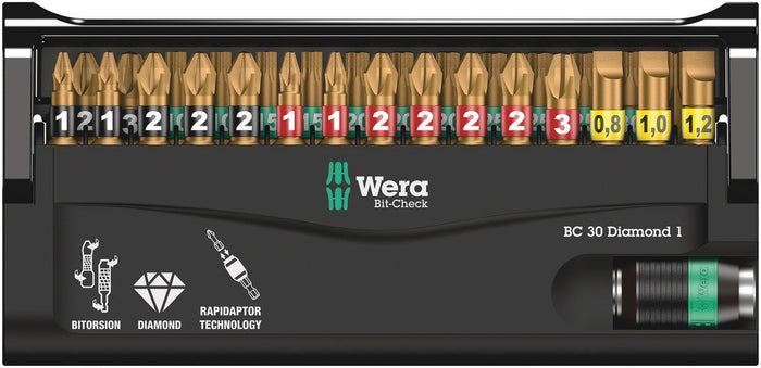 Wera Bit-Check 30 Diamond Bit Set 30 Pce 057431