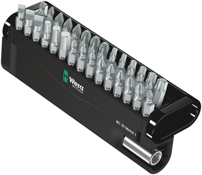 Wera Bit-Check 30 Metal PH/PZ/TX/SL/Hex Insert Bit Set 30 Pce 057434
