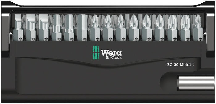 Wera Bit-Check 30 Metal PH/PZ/TX/SL/Hex Insert Bit Set 30 Pce 057434