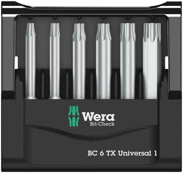 Wera Bit-Check 6 TX Universal Power Bit Set 6 Pce 056472