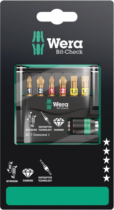 Wera Bit-Check 7 Diamond 1 SB 7 Pce 073419