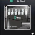 Wera Bit-Check 7 TX Universal Holder + 6 Torx Bits 073404