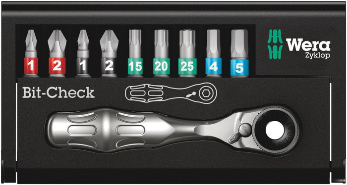 Wera Bit-Check 10 Mini Bitorsion Set 10 Pce 057418