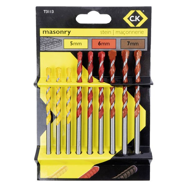 CK Masonry Colour Drill Bit Set 9 Pce T3113