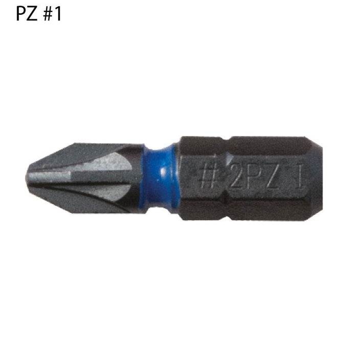 CK Blue Steel Impact Screwdriver Bit 25mm PZ1