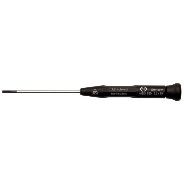 CK Xonic ESD Slotted Screwdriver 2.5x75mm