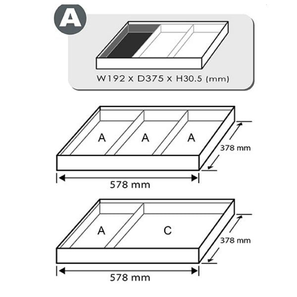 Toptul 9 Pce Screwdriver Set (Modular Insert Tray System)