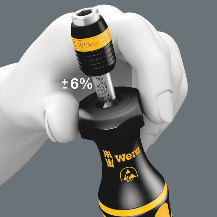 Wera Series 7400 ESD Adjustable Torque Screwdriver 10.0-34.0 Ncm 074780