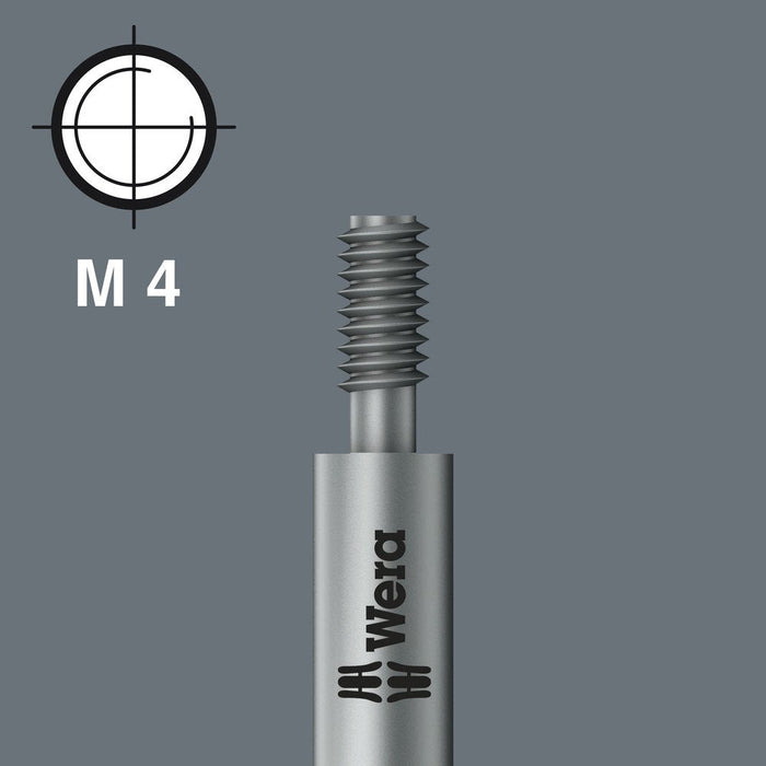 Wera 855/11 Pozi M4 Threaded Bit PZ 2x33mm 065096