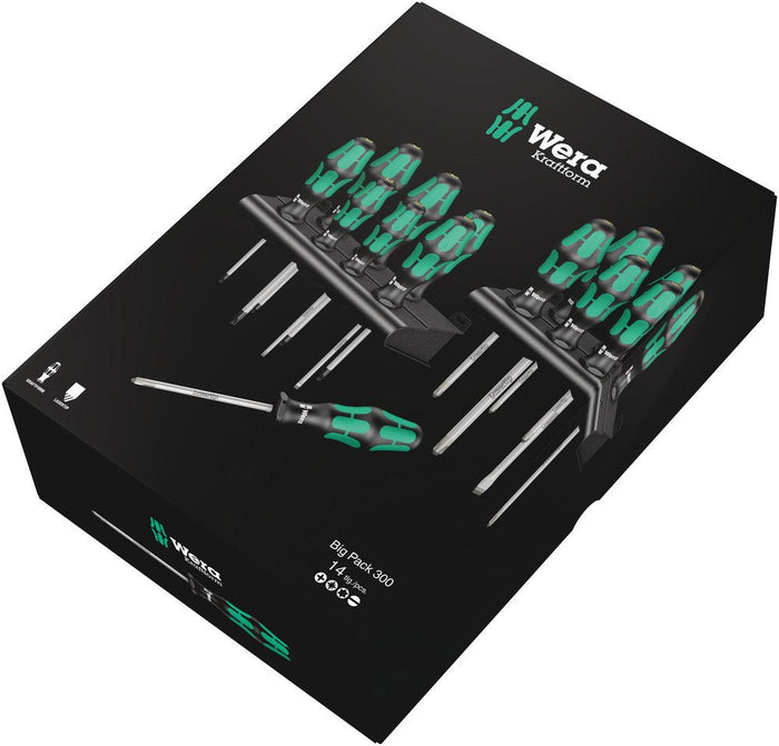 Wera Kraftform Big Pack 300 SL/PH/PZ/TX Screwdriver Set 14 Pce 105630