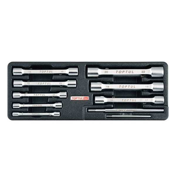 Toptul 10pc Double End Socket Combination Wrench Set - Metric