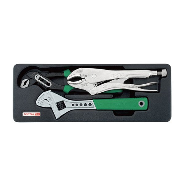 Toptul 3pc Adjustable Wrench & Plier Set