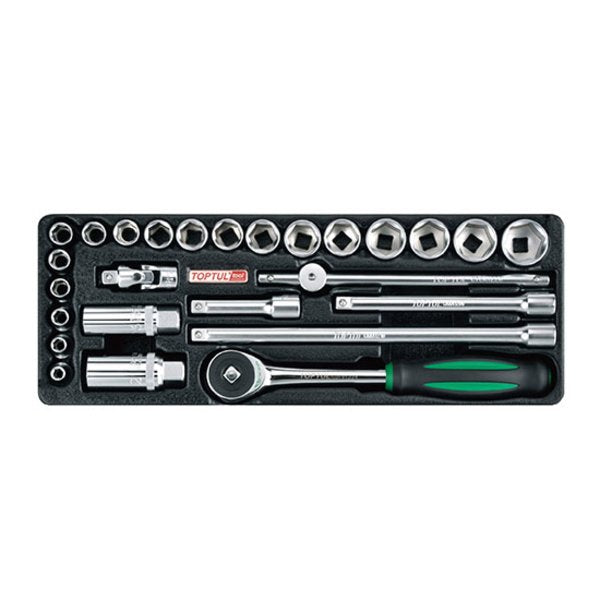 Toptul 26pc 3/8in Dr. 12pt Socket Set