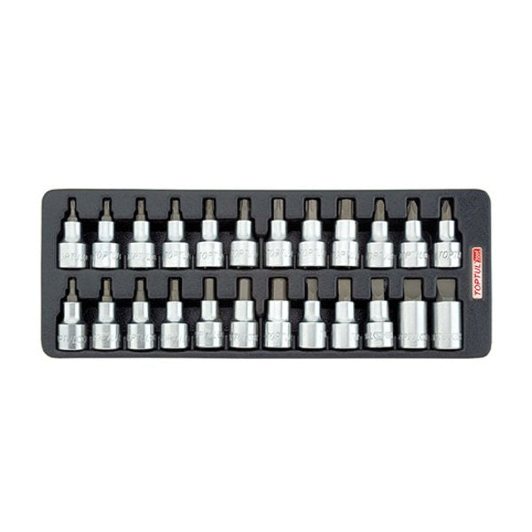 Toptul 24pc 1/2in Dr. Bit Socket Set-gaat2402