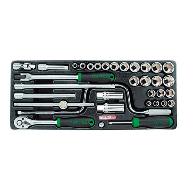 Toptul 26pc 1/2in Dr. 6pt Socket Set
