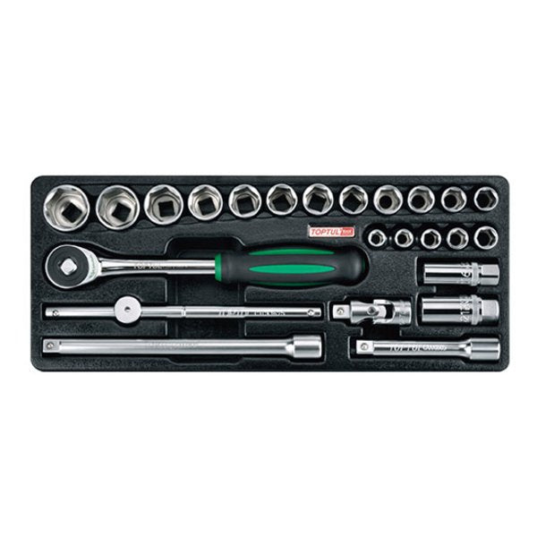Toptul 24pc 1/2in Dr. 12pt Socket Set