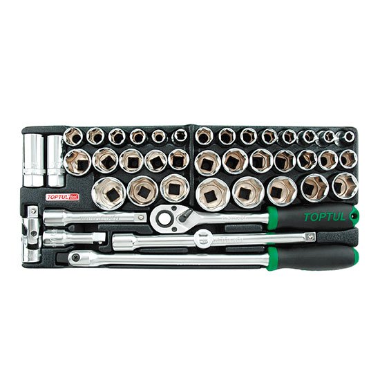 Toptul 43pc 1/2in Dr. 6pt Socket Set