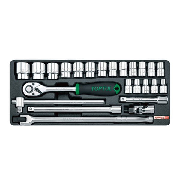 Toptul 24pc 1/2in Dr. 12pt Socket Set